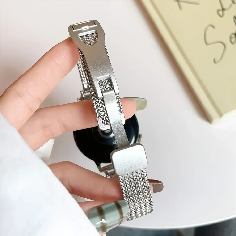 18mm 20mm 22mm LuxuryThin Metal Magnetic Strap For Samsung Galaxy Watch4 44 40mm 5 pro active 2 Gear s3 Bracelet For Huawei GT 4