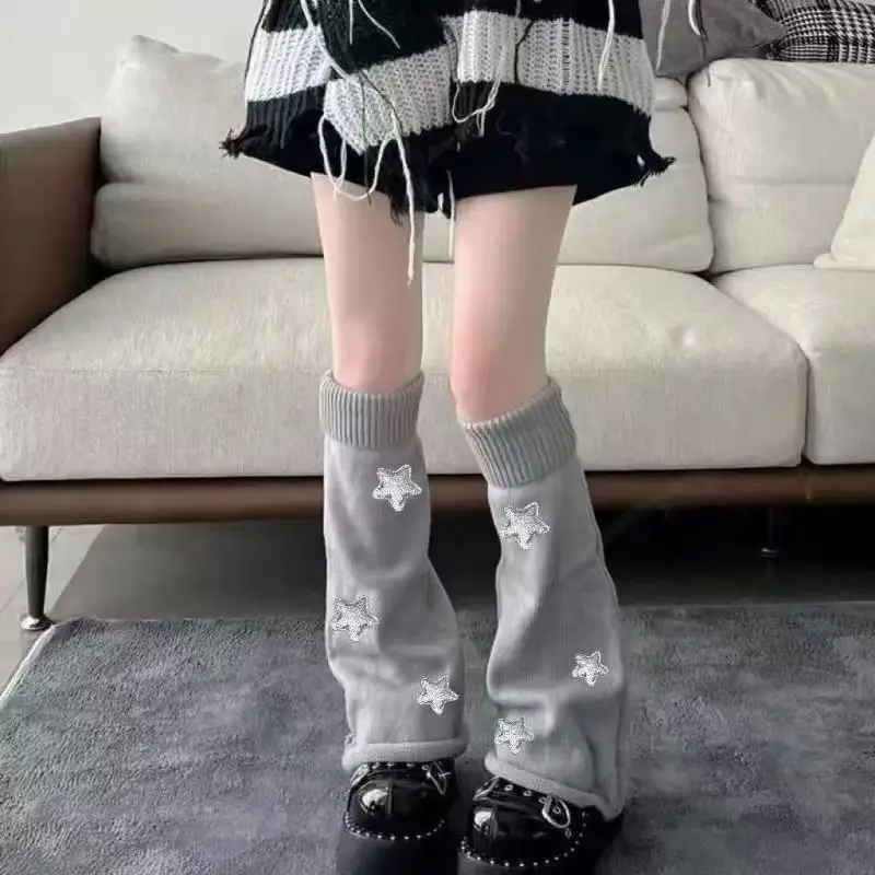 1 Paar süße Damen-Lolita-Socken in einfarbiger Farbe, Herbst-Oberschenkelsocken, JK-Socken mit weitem Bein, über der Wade, Y2K-Socken – Detail 3