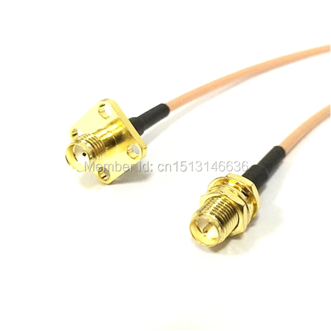 Wireless Router Cable RP-SMA Female Jack to SMA Female Jack Panel  RG316 Cable Pigtail 15cm 6inch