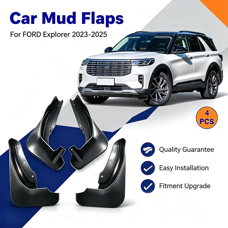 For Ford Explorer 2023-2025 4Pcs Heavy Duty Mud Flaps Splash Guards Front Rear Wheel Fender Mudguards Car Exterior