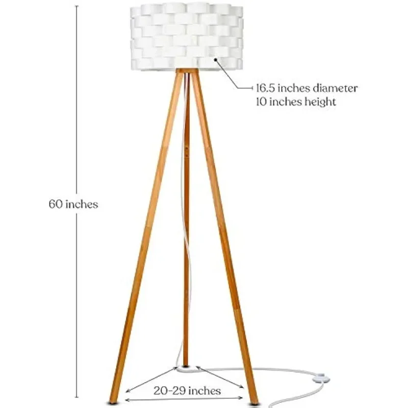 LED Floor Lamp, Standing Lamp for Bedroom Reading, Tripod Lamp for Living Rooms & Offices, Great Living Room Décor, Bohemian &