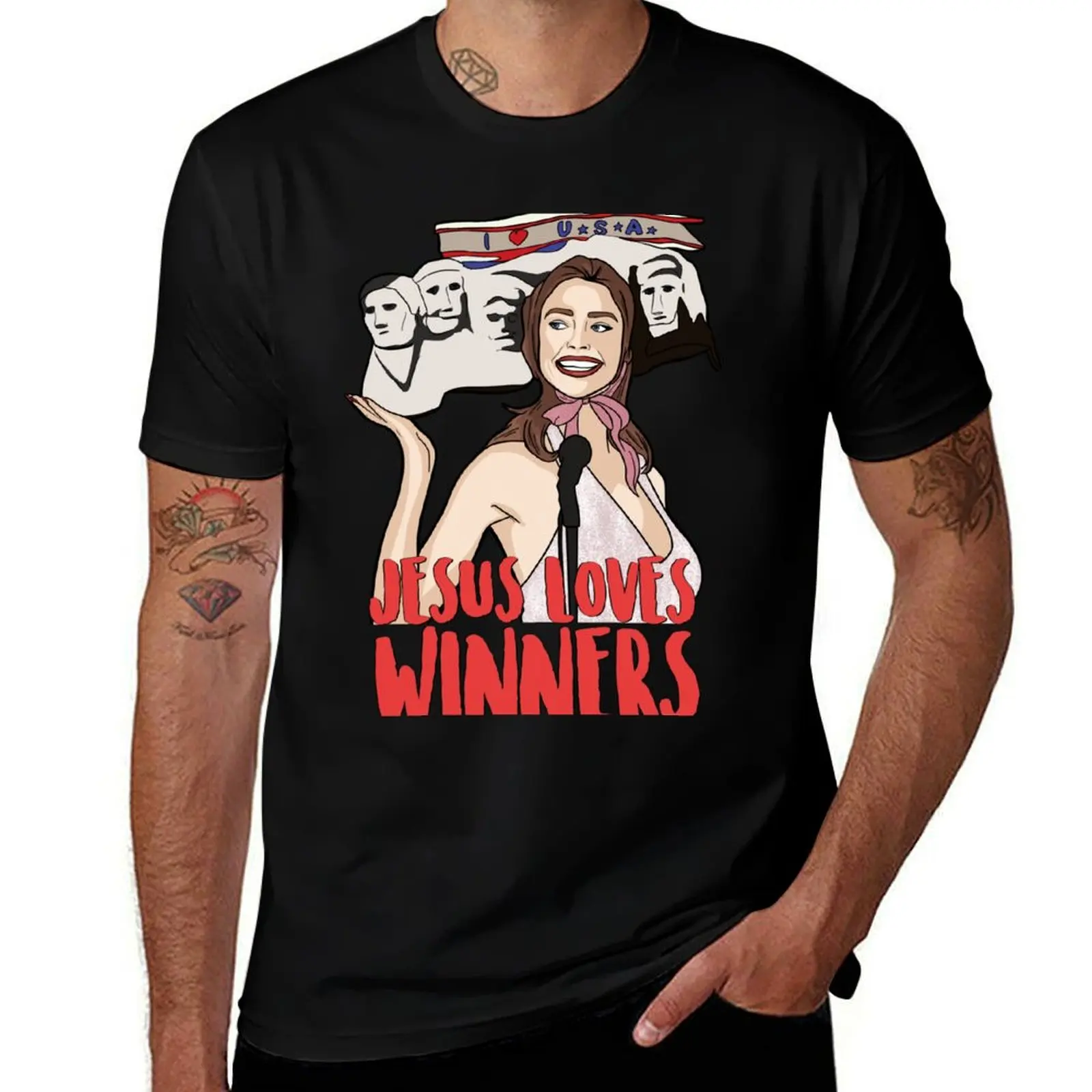 Jesus Loves Winners - Becky Ann Leeman - Drop Dead Gorgeous T-Shirt sports fans cotton t shirt men