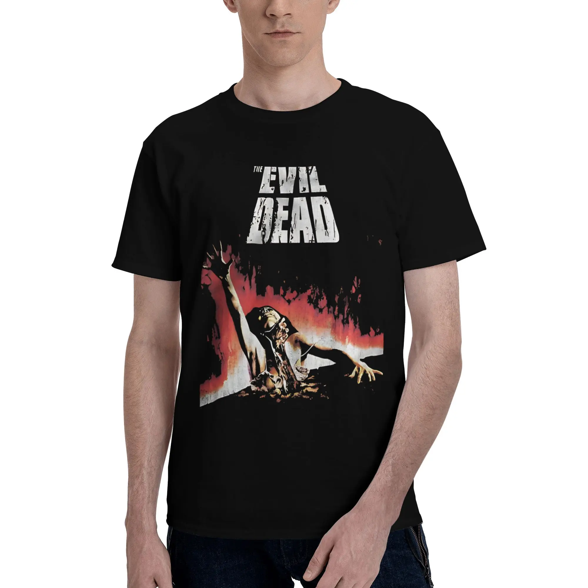 Evil Dead Burn Print T Shirts Men Women  Pure Cotton  Tee Shirt Clothing
