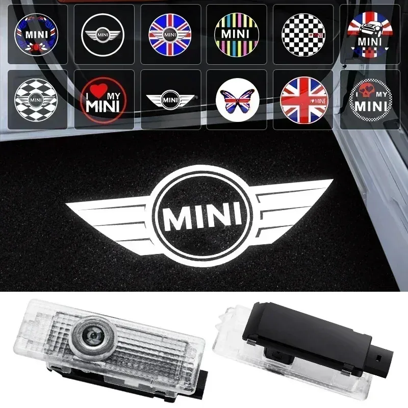 

2Pcs New LED Light Car Door Projector Car Welcome Light For BMW Mini Cooper One S JCW R55 R56 R50 R53 R60 F55 F56 Countryman