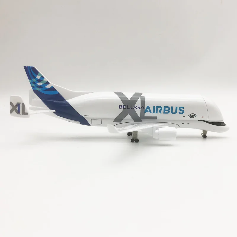 20cm Large Airplane Model Alloy material Airbus Beluga A300-600ST Transport Airplanes Plane Model Diecast for Collection or Gift