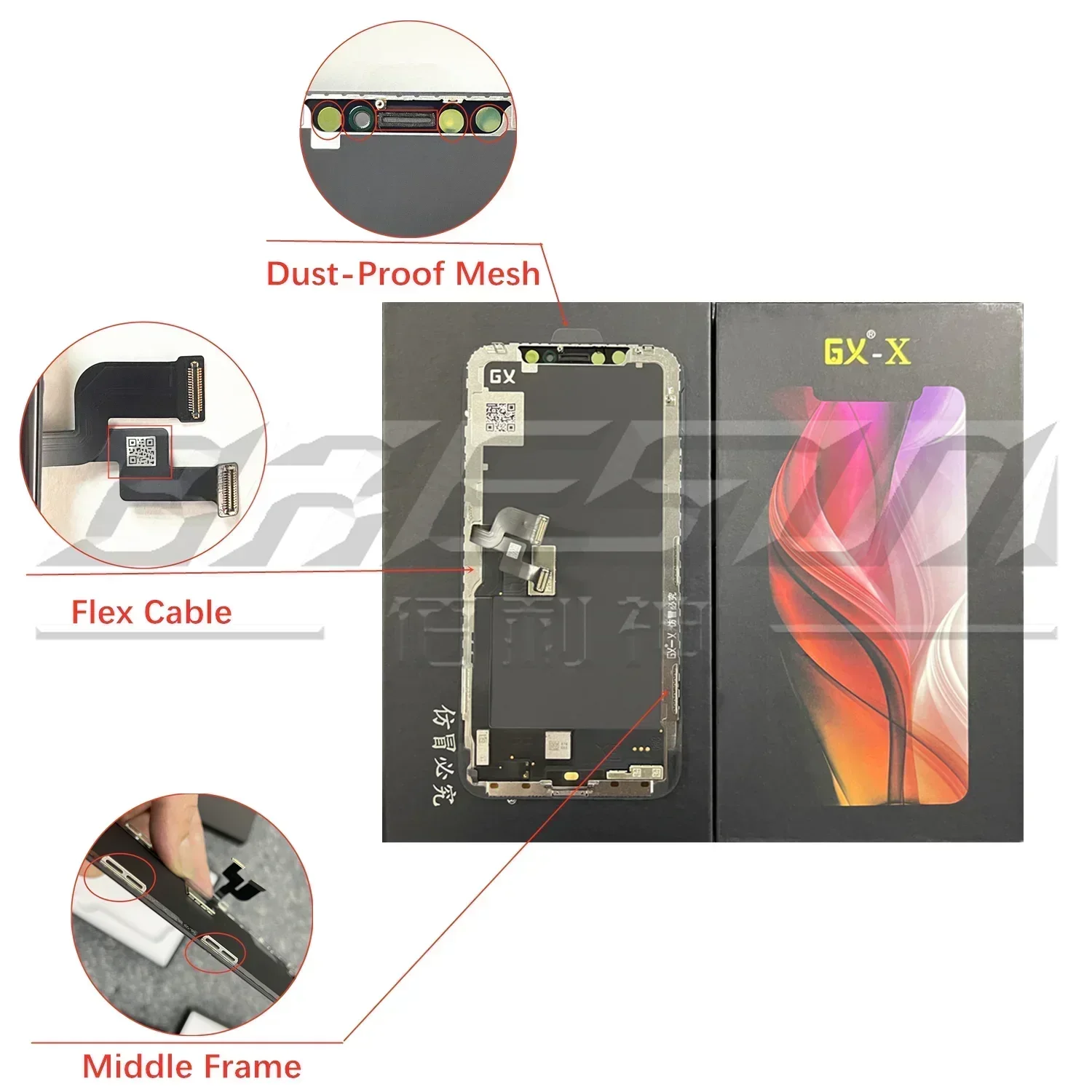 GX OLED LCD Display Digitizer Assembly For iphone X XS XR 11 XSMAX 11 Promax 12 Promax 13pro 14 OLED Screen