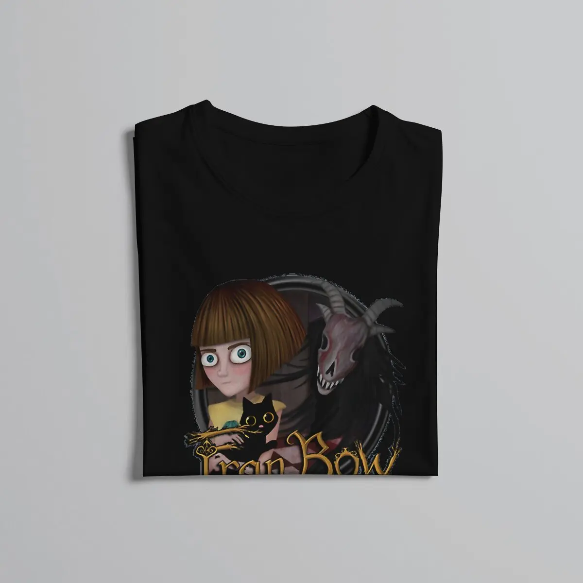 Fran Bow Game Goat Tshirt Homme Men\'s Clothes Polyester T Shirt For Men