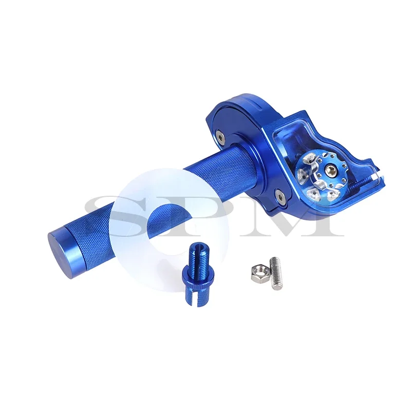 Universele 22Mm Cnc Aluminium Gaspedaal Grip Stuur Kabel Voor Motorfiets Bromfiets Scooter Atv Quad M 10*1.5