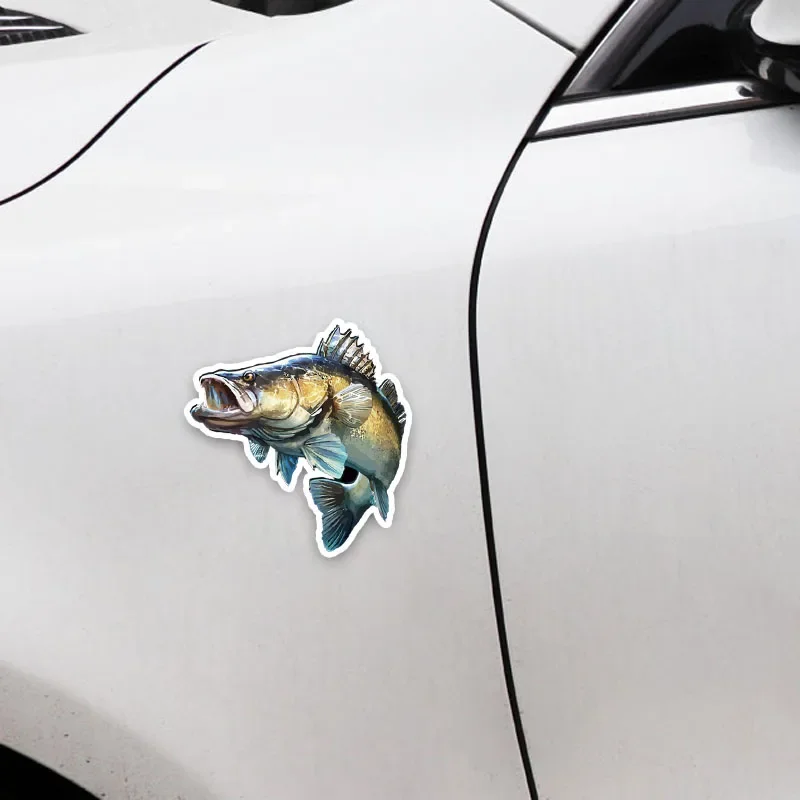 Car Styling Cute, Fish Decals Personality PVC Animal Sticker Decal Stickers on Motorcycle Sunscreen and Waterproof Decoration