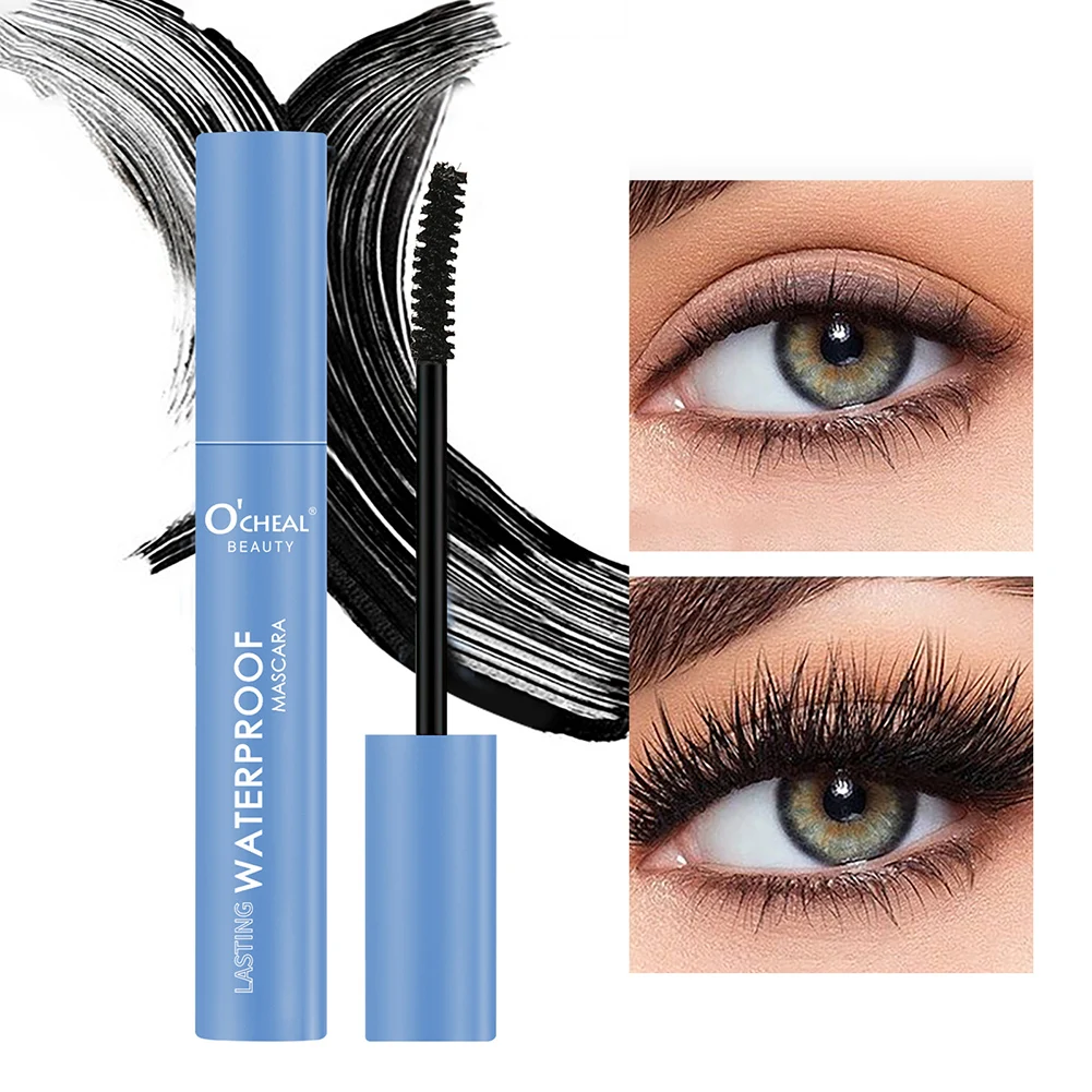 

Curled Lashes Mascara Long Lash Thick Black Mini Waterproof Mascara Sweat-Proof Long-Lasting Voluminoues Makeup Cosmetic Tool