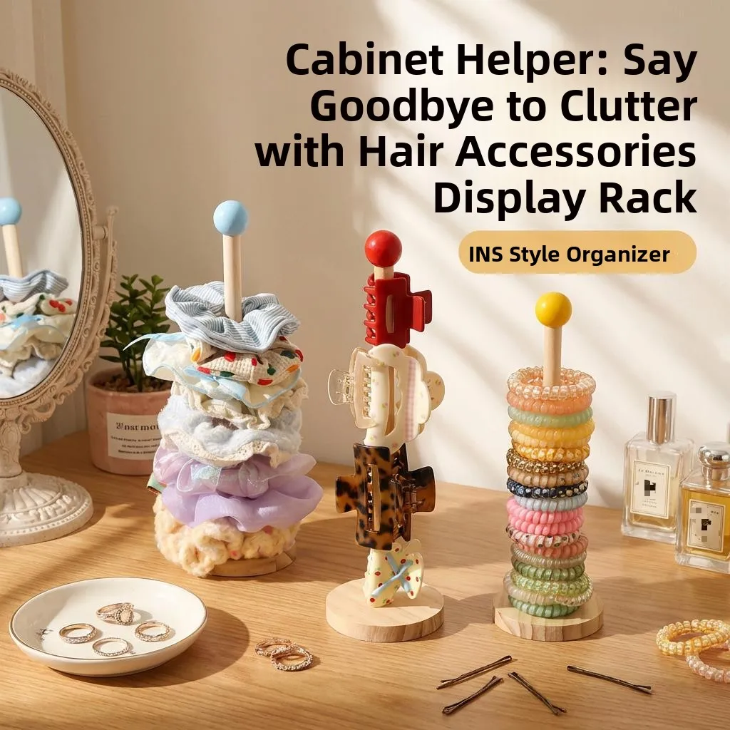 

Children's Hair Tie Storage Rod Shark Clip Elastic Band Holder Simple Style Jewelry Organizer Hairband Storage Rack