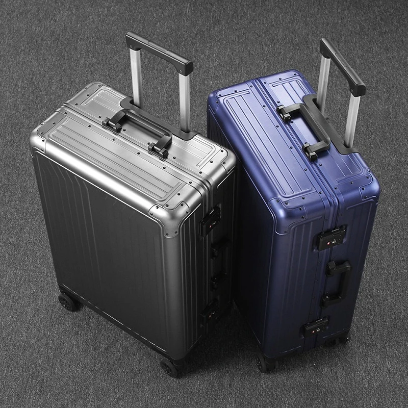 

All Aluminum Magnesium Alloy Luggage Male Trolley Case Metal Business 20 Boarding Travel Trunk Female Password Suitcase