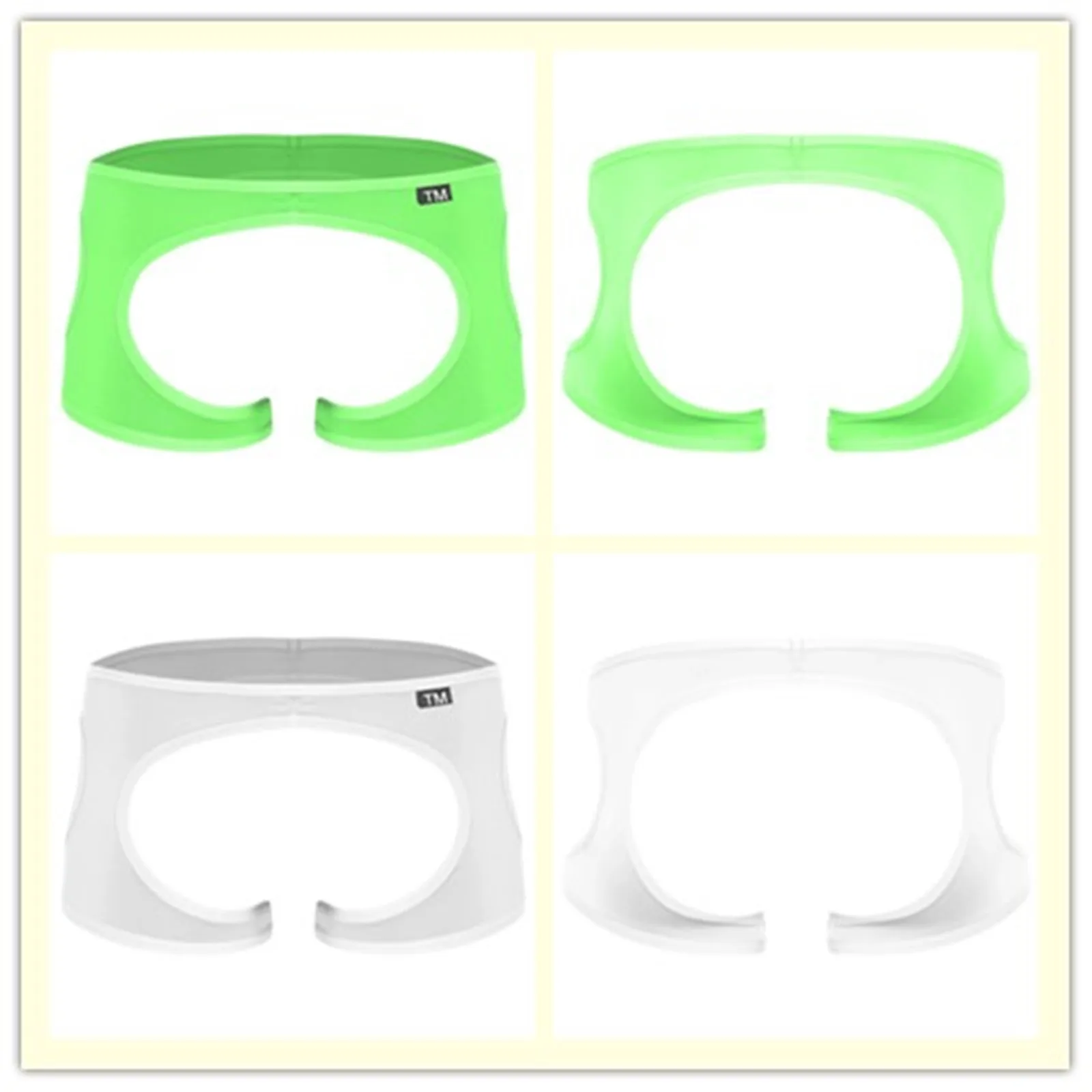 

Mens Lingerie Low Rise Jockstraps Briefs Sissy Panties Opening Crotch Cut Out Sides Stretchy Underwear Panties Boxer Underpants