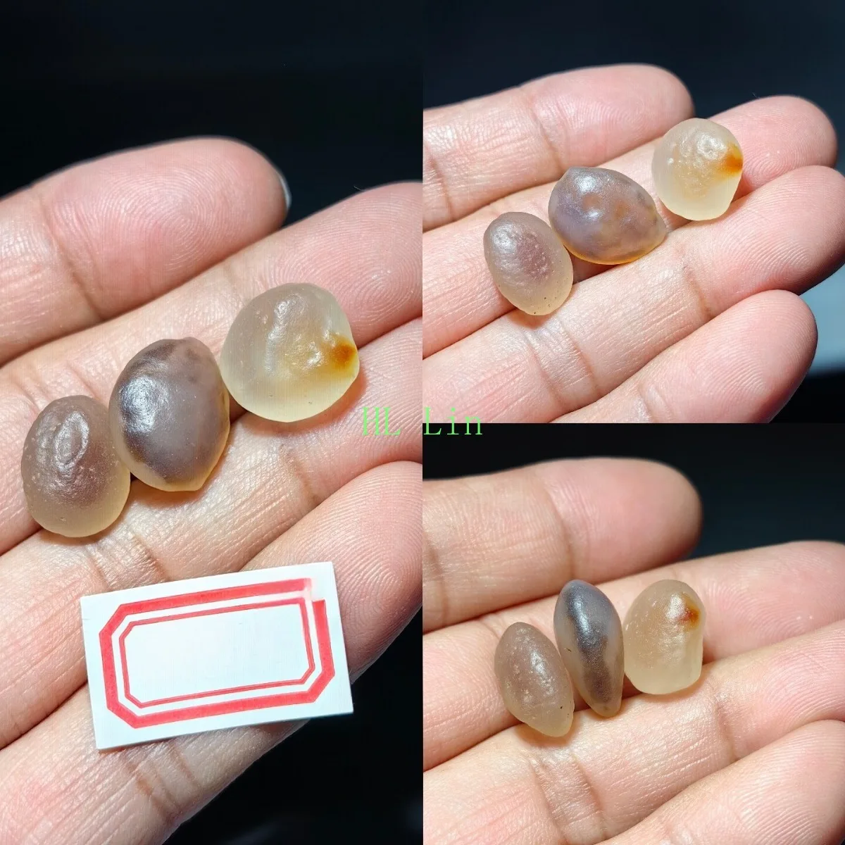 Genuine Stone Candy Agate Gemstones,Vial Set, 10-15mm Natural, Gift Stone, Desk Decor.Candy Agate