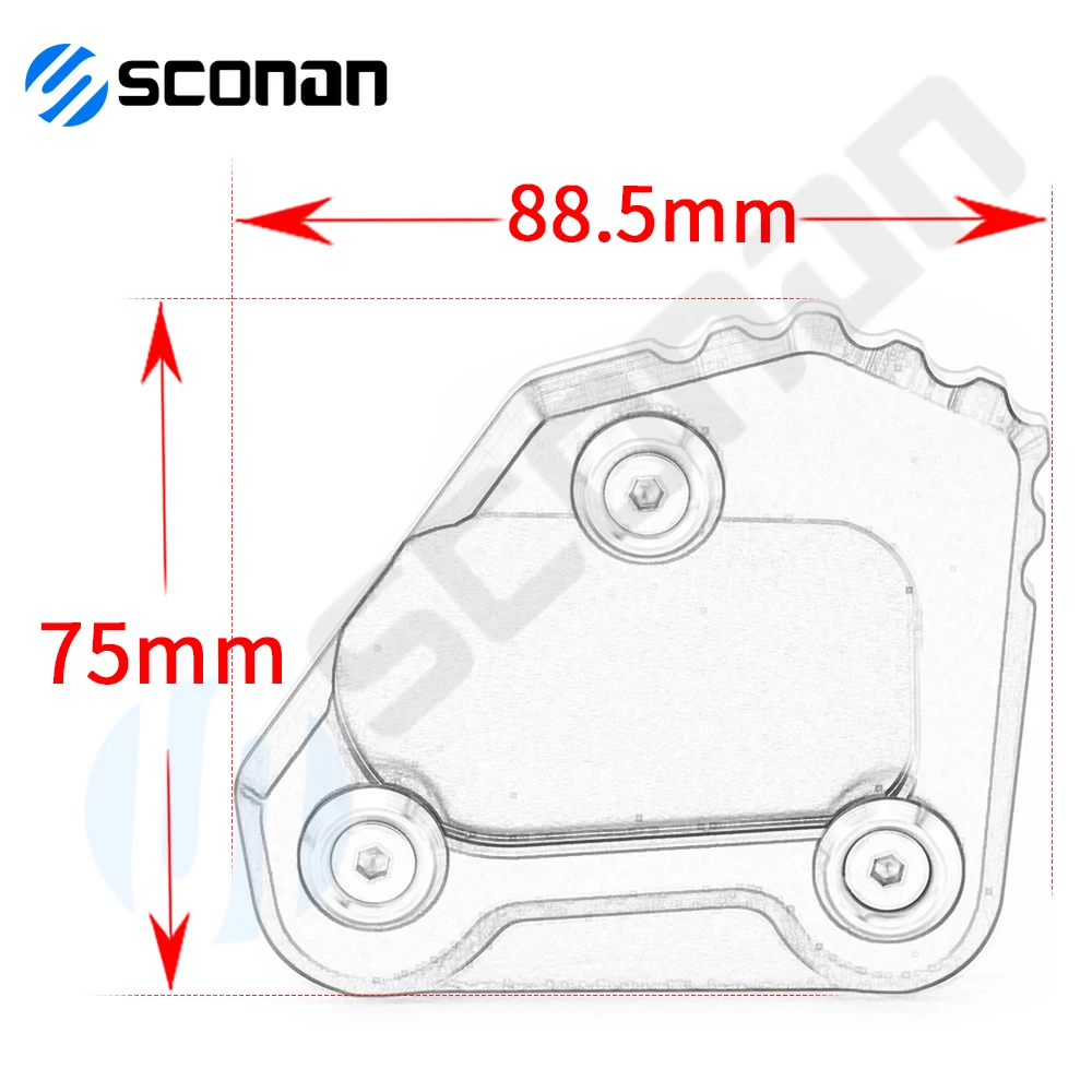 For BMW F850GS F850 GS ADV F 850 GS ADVENTURE Motorcycle Kickstand Side Stand Enlarge Extension Pad Accessories 2018 -2022
