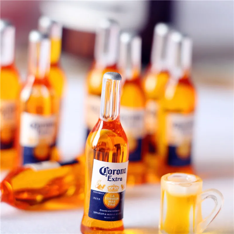 5Pcs Sake Beer Glass Figurine Micro Landscape Miniature Drink DIY Crafts Props Dollhouse Ornaments Home Decoration Accessories