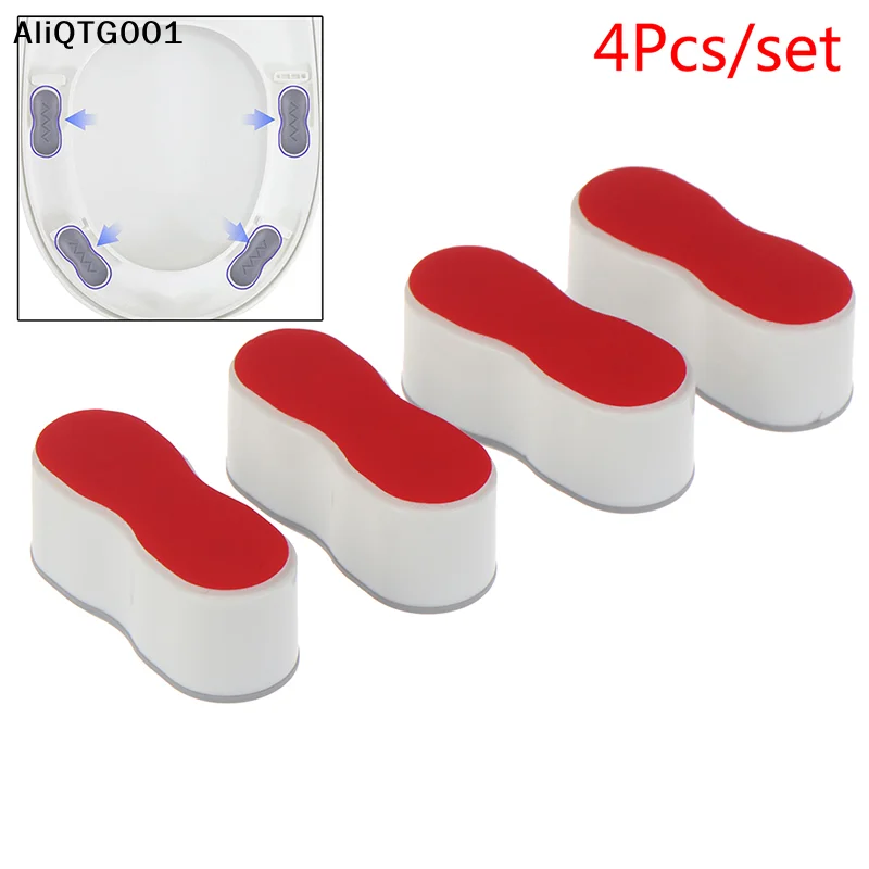 

4Pcs Antislip Toilet Seat Cover Gasket Bumper Self-Adhesive Cushioning Pads for Bathroom Non-Slip Toilet Seat Cover Set