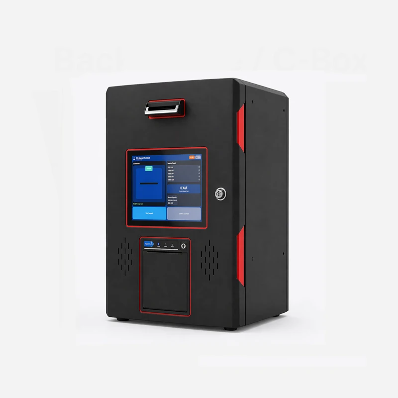 7-10 inch touch screen high throughput cash deposit machine background smart safe bank self-service end point