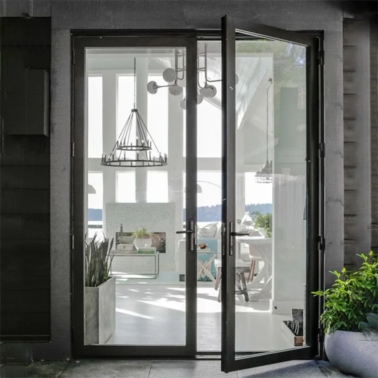 Servizio porta pieghevole personalizzata CBMmart Appart moderno Appartamento esterno Balcone Porte a battente in alluminio Porta smaltata temperata francese