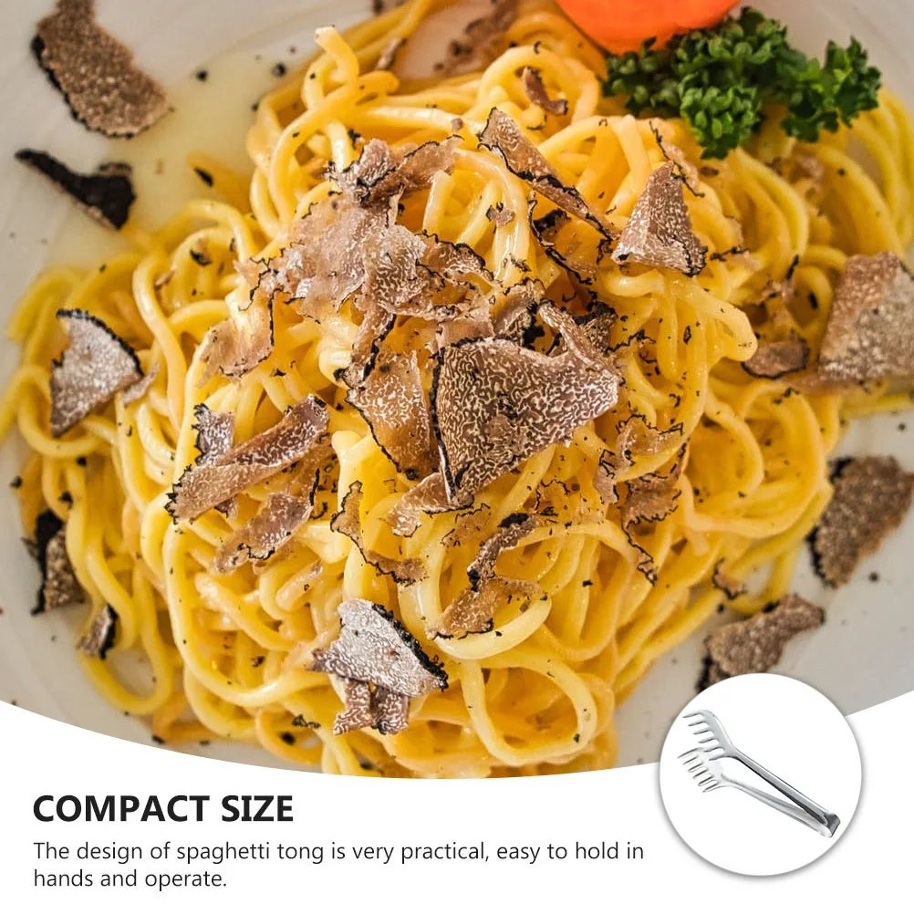 

Stainless Steel Spaghetti Tong Compact Practical Portable Cooking Serving Tong for Pasta Buffet Bbq Picnic