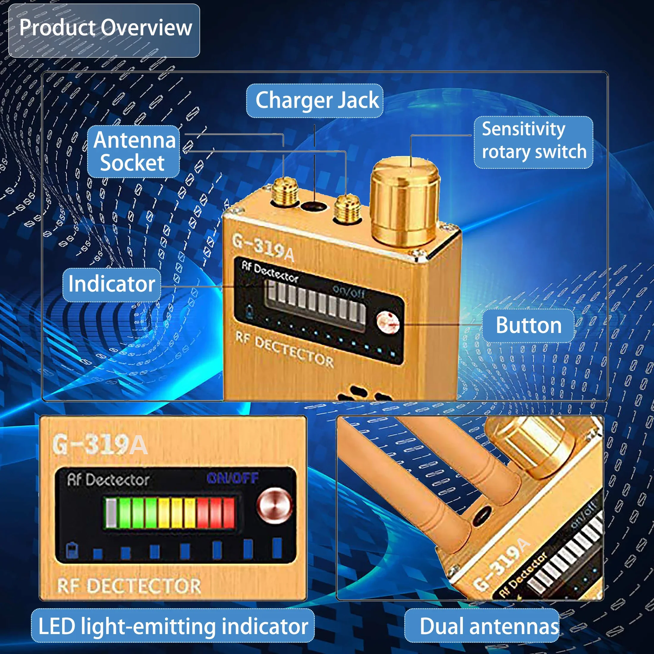 เครื่องค้นหาข้อผิดพลาดทางเสียงระบบ GSM เครื่องติดตามสัญญาณ RF CDMA ตรวจจับผลิตภัณฑ์ไร้สายเครื่องติดตามสัญญาณเครื่องติดตามสัญญาณตัวจับสัญญาณสัญญาณ RF