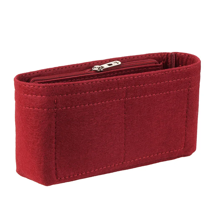 Für Chanel19 Klappe Handtasche Filz Tuch Einsatz Tasche Organizer Make-Up Handtasche Organizer Reise Innere Geldbörse Kosmetik Taschen – Detail 4
