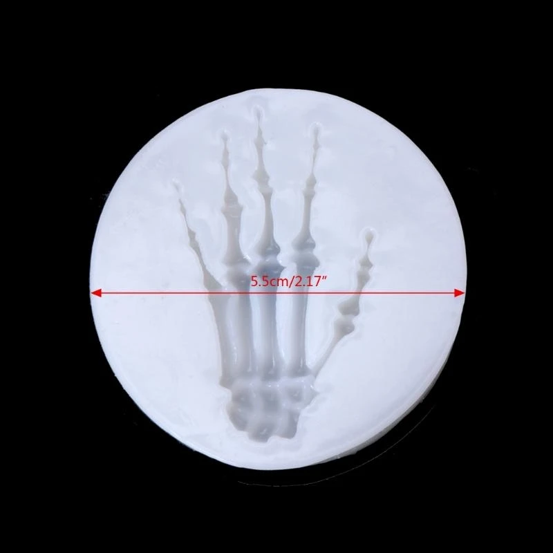 3XUA Fun Personality Skeleton Hand Earring Silicone Mold Jewelry Keychain Epoxy Mold Halloween Bat Clay Mold