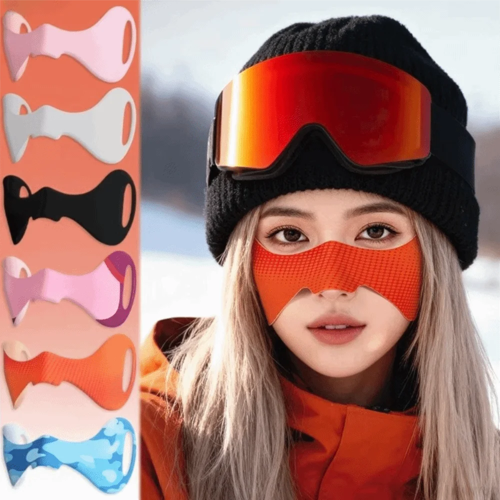 Winter Ski Anti Frost Nose Patch Windproof Soft Thermal Nose Cover Cold Protection Skin Friendly Warm Face Mask Outdoor Cycling
