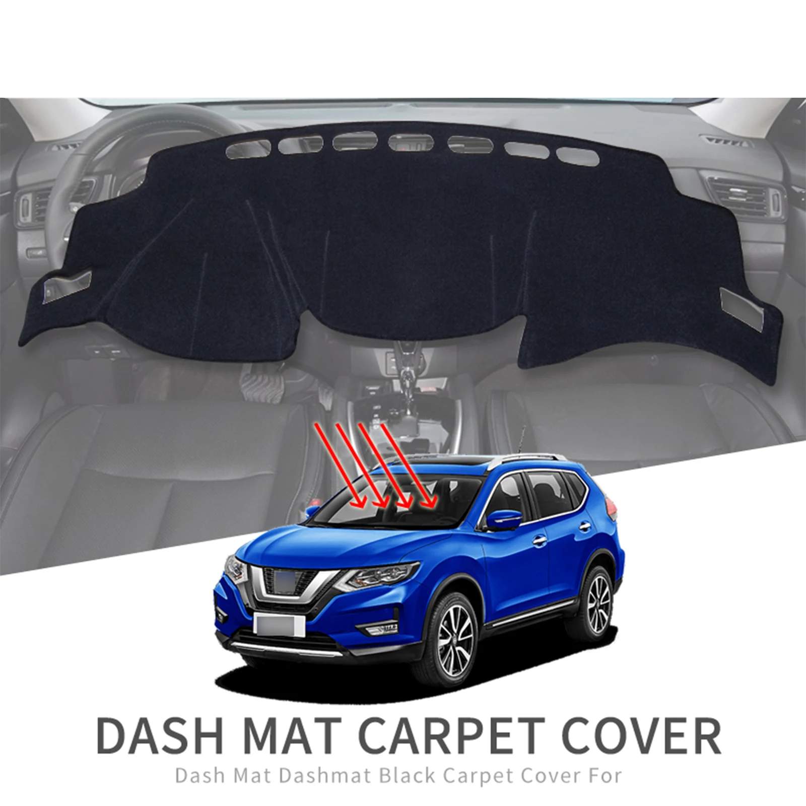 

for Nissan Qashqai J11 2014 - 2020 Car Dashboard Mat Accessories Sunshade Protective Carpet Dash Mat Dashmat