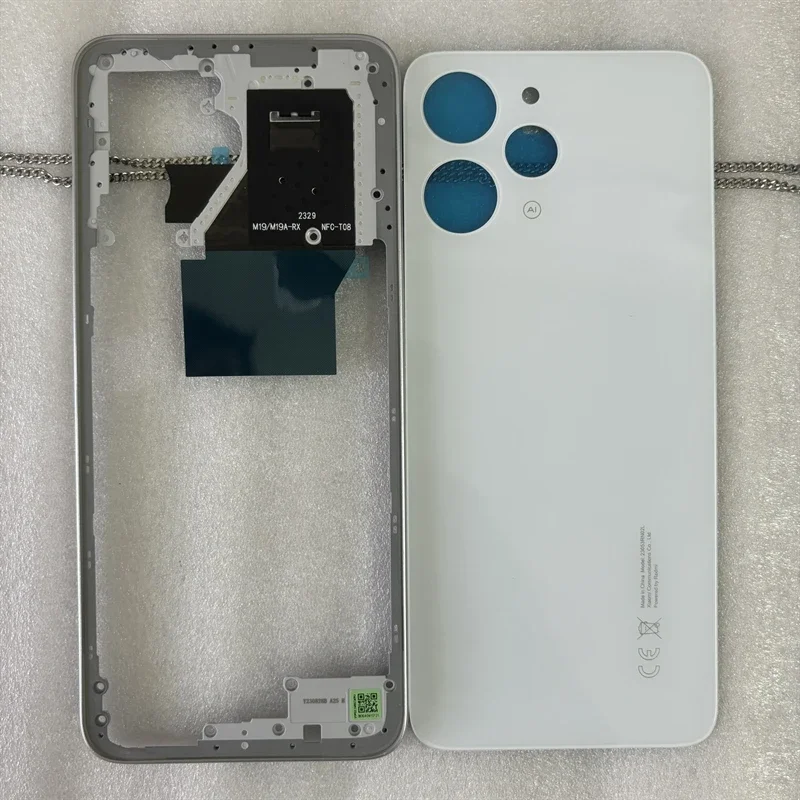 

10 шт./лот для Redmi 12 4G 23053rn02a корпус телефона средняя рамка аккумулятор задняя крышка корпус панель крышка задняя дверь запасные части