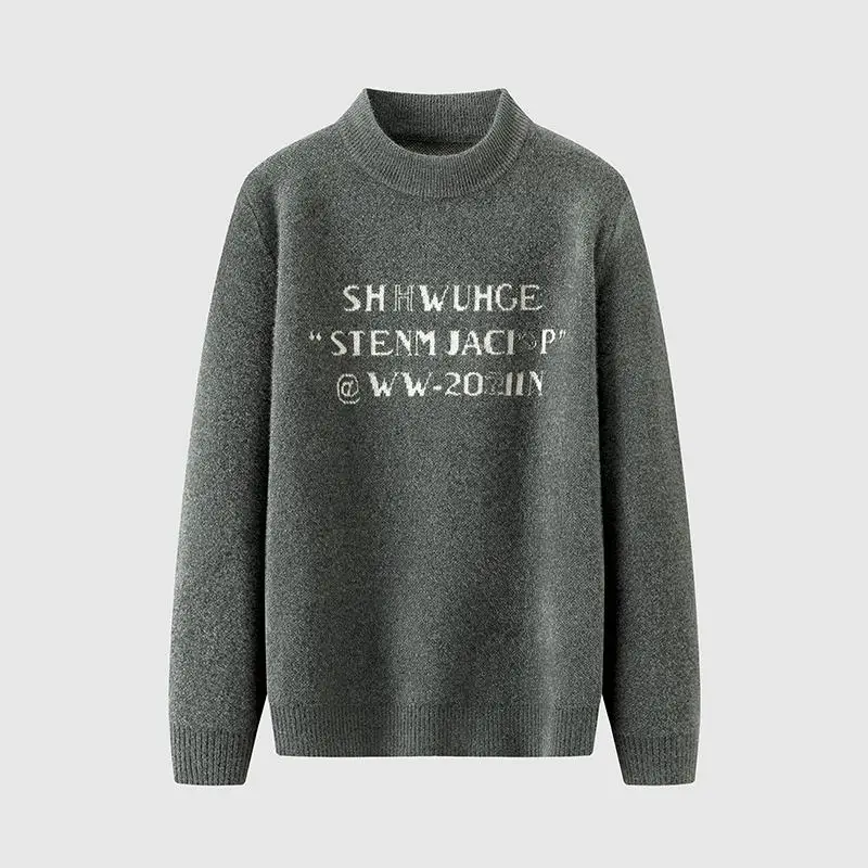 

Men's Knitted Sweater Slim Fit High Collar Comfortable Autumn Winter Faion Casual Urban Sle Long Sve Crew Ne Top