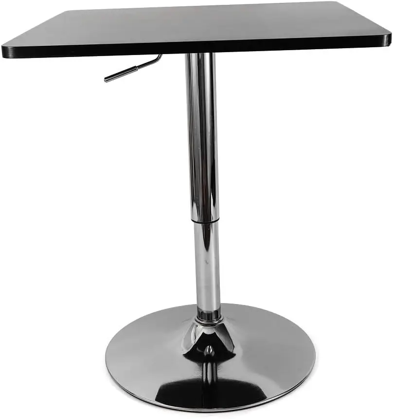 Tfcfl Vierkante Bartafel, In Hoogte Verstelbare Pubtafel, 360 Draaibare Cocktailtafel Met Mdf-Vierkant, 23.6 Inch Verstelbare Pub