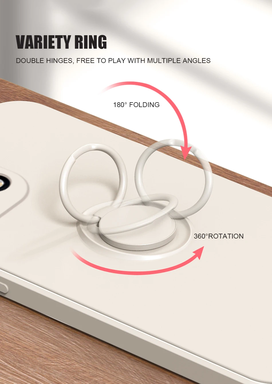Ringhalter-Hülle für Xiaomi Redmi Note 15 14 13 12 11 10 Pro 12C 11S A1 Mi 14T 10T 11T 12T 13T Flüssigsilikon Magnetische Abdeckung – Detail 3