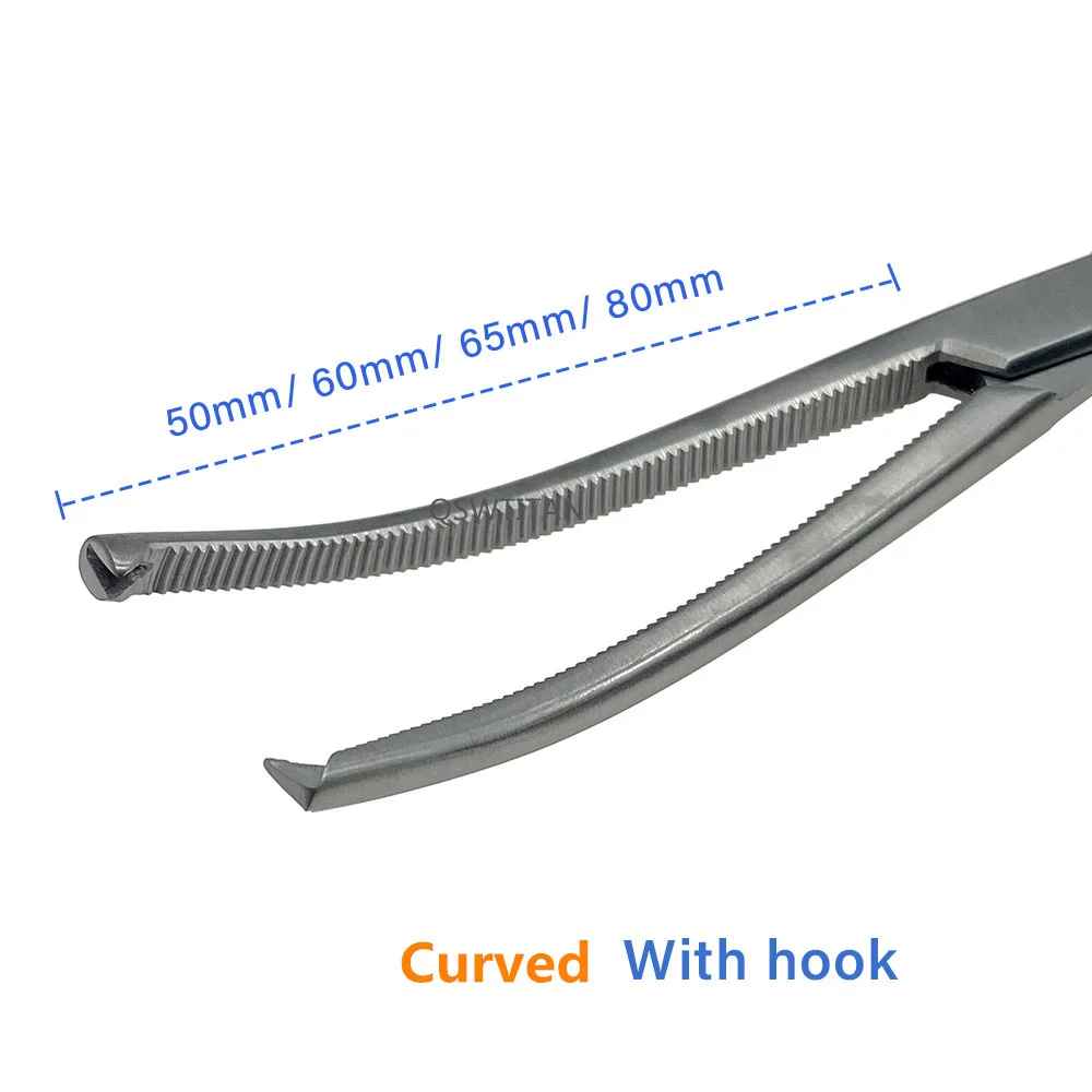 Hemostatic Forceps 18cm-24cm Straight Curved Stainless Steel Locking Forceps Pliers Locking Clamp Pliers 1pc