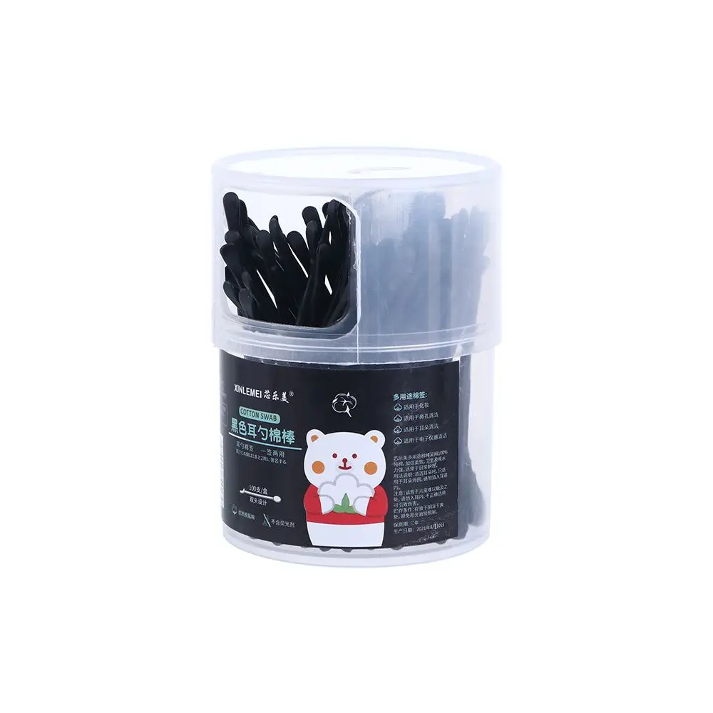 Portable Ear Cleaner Spoon Nail Art Sticks Ear Pick Cleaner Disposable Cotton Swabs Cotton Bud Cotton Pads With Ear Spoons