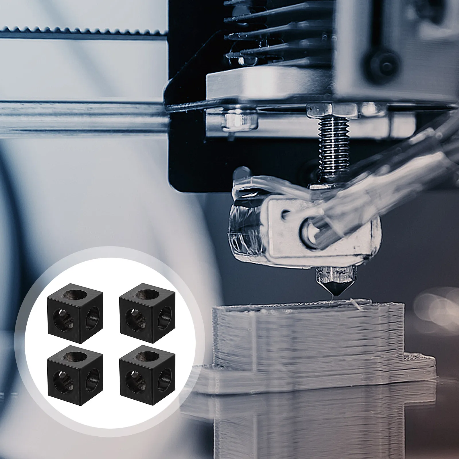 

4Pcs Aluminum Frame Corner Bracket Cube for 2020 Series Industrial Aluminum Extrusion Profiles 3D Printer Cnc Router Accessories