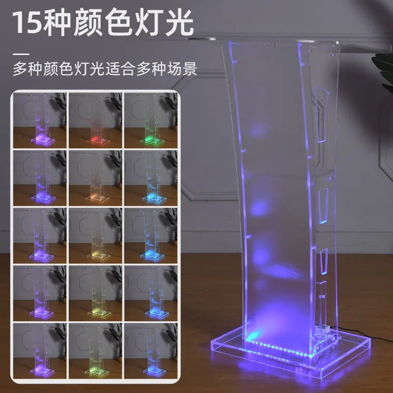 Crystal podium Welcome desk Meeting desk Acrylic information desk Plexiglass