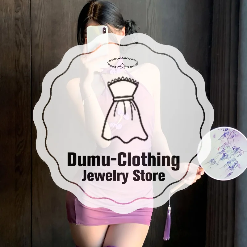 

Sexy Lingerie Sleeveless Ancient Style Mesh Halter Buttoned Deep V Nightdress See-through Pure Desire Women Pajamas