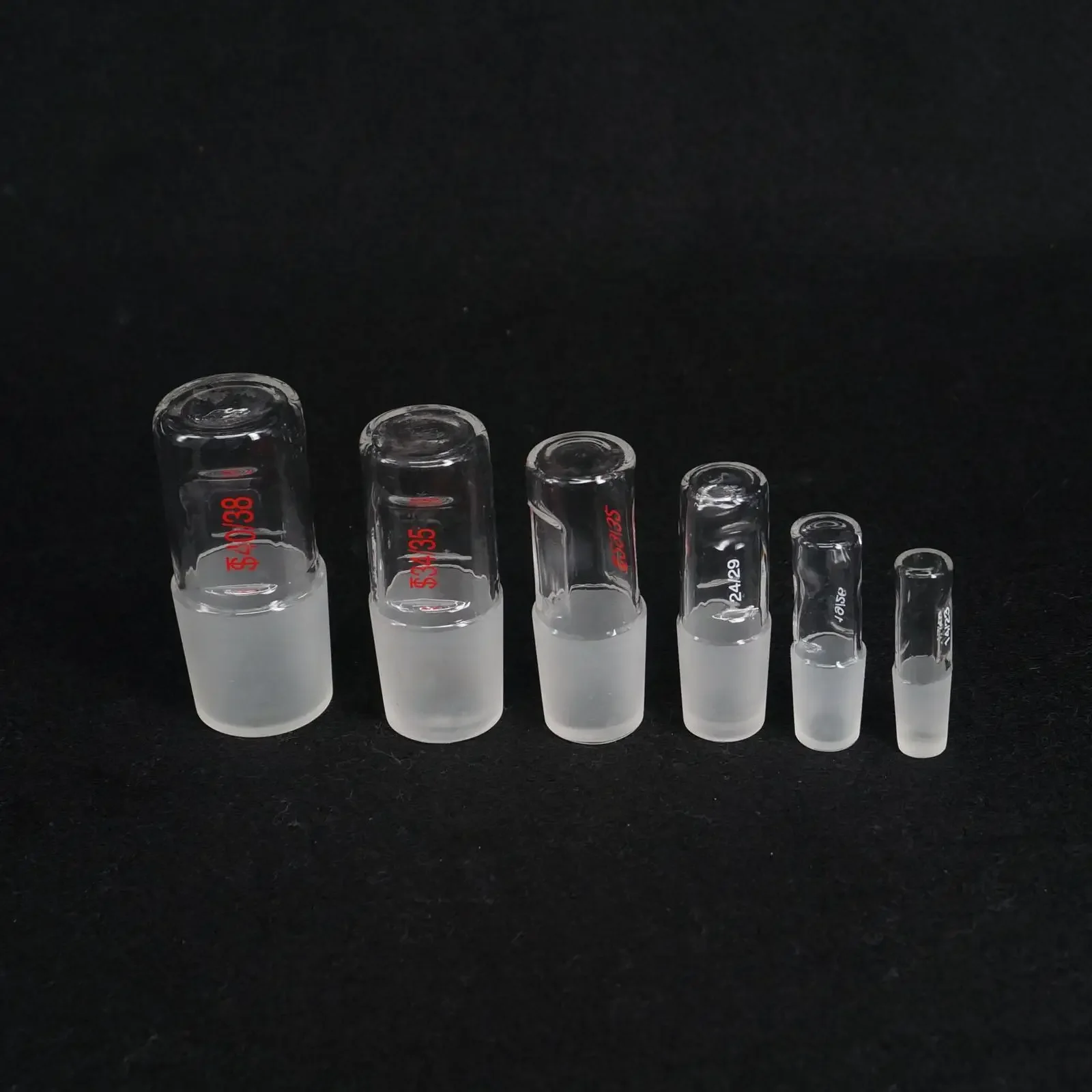 Bouchon de verre creux mâle, bouchon de joint, verrerie de laboratoire, #14, 19, 24, 29, 34, 35/40