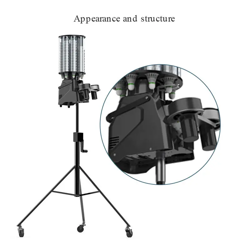 เครื่องยิงลูกแบดมินตัน PUSUN PB 6001 PRO คุณภาพสูง รองรับลูกได้มากกว่า 180 ลูก ควบคุมการฝึกซ้อมผ่านแอปพลิเคชัน