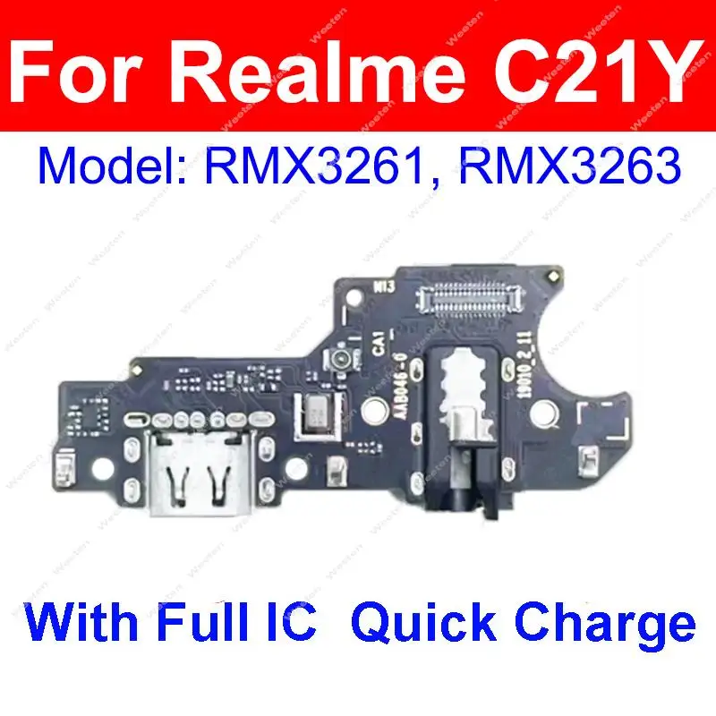 USB Charging Board For Realme C20 C21 C21Y C25 C25Y C25S C35 USB Charger Jack Board Connector Flex Cable Port Parts