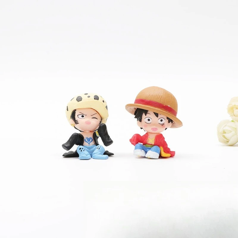 HOT NEW One Piece Figures Set Luffy Law Sabo Zoro Sanji Nami Chopper Marco Ace Roger Action Figurine Model Doll Toys Gift view 4