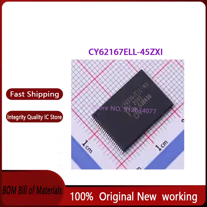 2PCS~20PCS/LOT CY62167ELL-45ZXI CY62167ELL-45 CY62167ELL 45ZXI tsop-48  100% New original