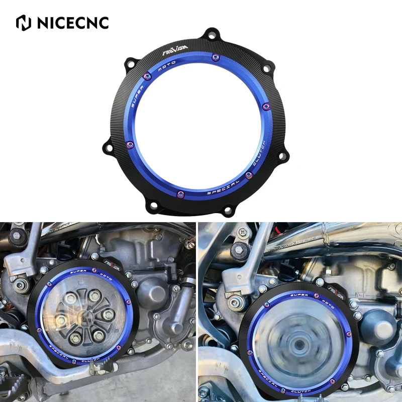 

NICECNC Clear Engine Transparent Clutch Cover Guard Protecto For Yamaha YZ250 1999-2020 YZ250X 2016-2020 YZ 250 250X Aluminum