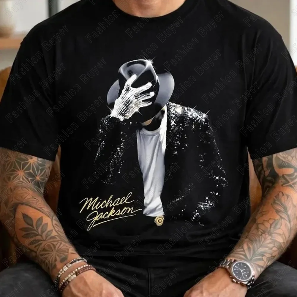 Women King of Music Print T-Shirts Summer Short Sleeve Casual Round Neck Tops Retro Fan Favorite Tees NEW Fashion Tops Clothing