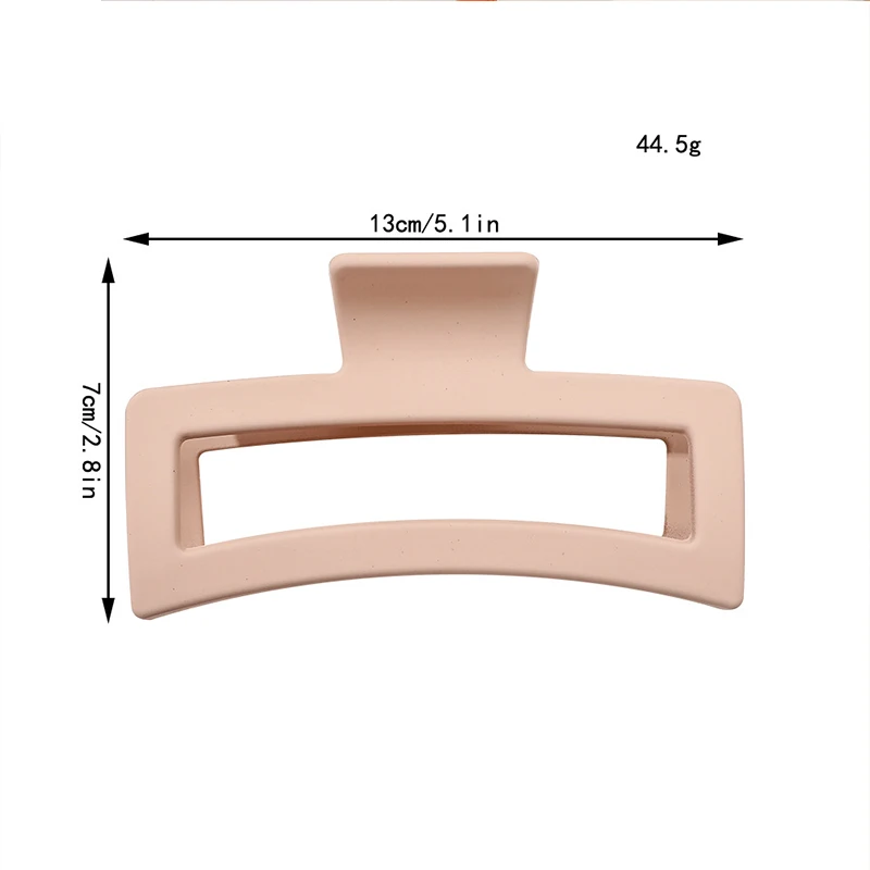 1Pc Oversize Rectangle Matte Hair Claw Clip Non-Slip Strong Hold Grip Hair Jaw Clip For Thick Women Styling Accessories 13cm