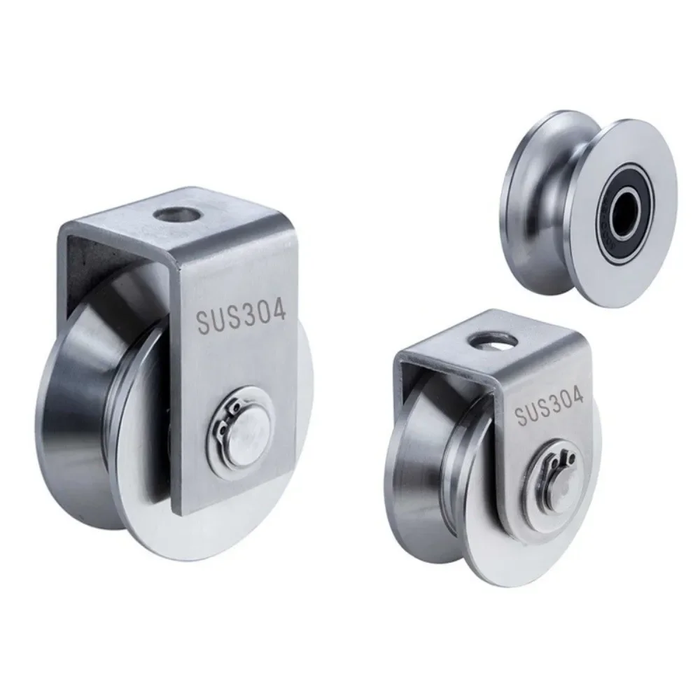 yesHeavy Duty V Groove Pulley Corrosion Resistant Industrial Grade V Sliding Gate Roller Wheel Smooth Rolling Easy Install