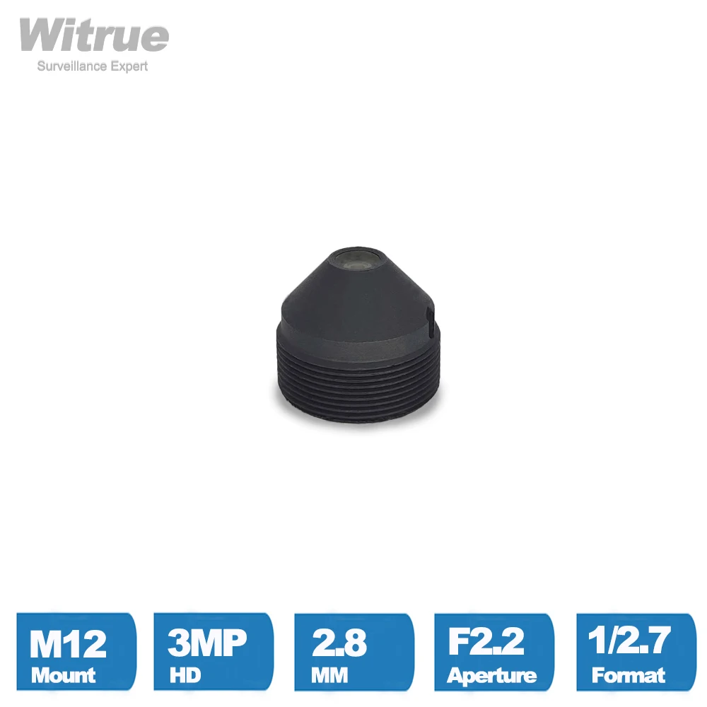 Witrue Pinhole Lens 2.8MM HD 3MP M12 Lens Mount Aperture F2.2 Format 1/2.7 for Surveillance Security Mini CCTV Camera