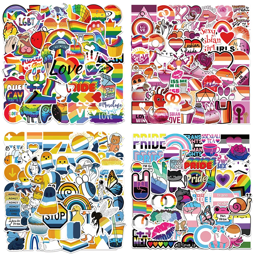 

50pcs Les Gay Stickers For Ipad Computer Laptop Scrapbook Kscraft Craft Supplies Aroace Pride Sticker Scrapbooking Material