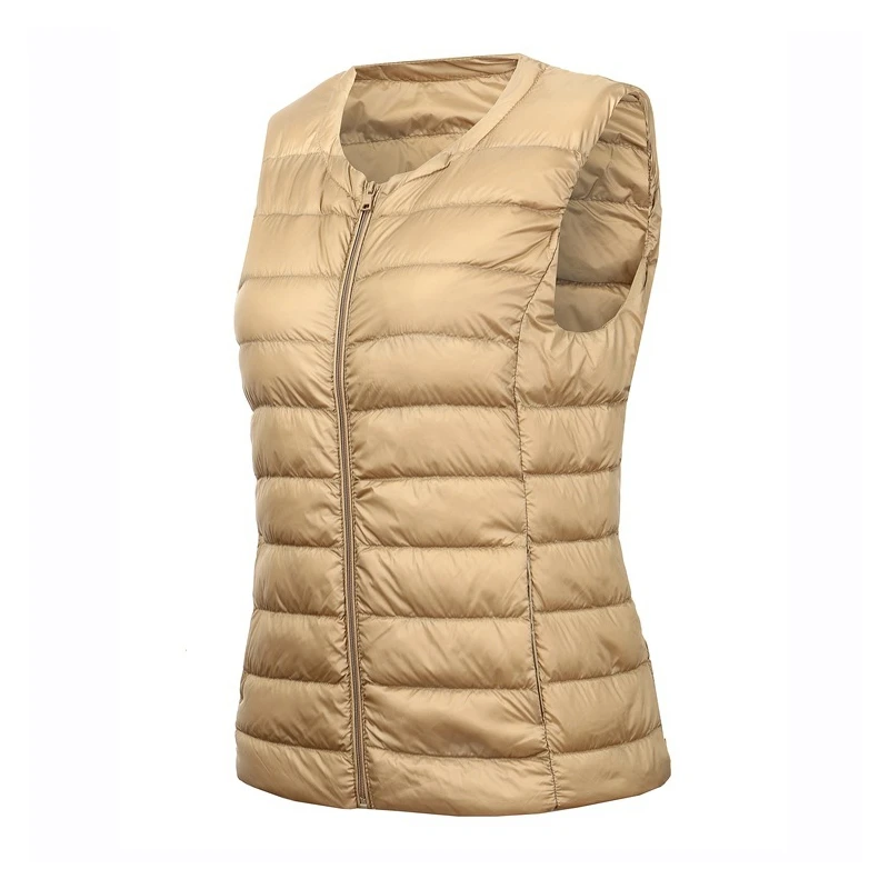 7XL 8XL Large Size Waistcoat Women\'s Warm Vest Ultra Light Down Vest Women Portable Sleeveless Winter Warm Liner